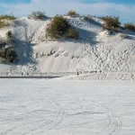 A sweeping view of the White Sands desert in New Mexico, where Ice Age communities adapted to abrupt change.