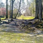 renovated pathway in city park