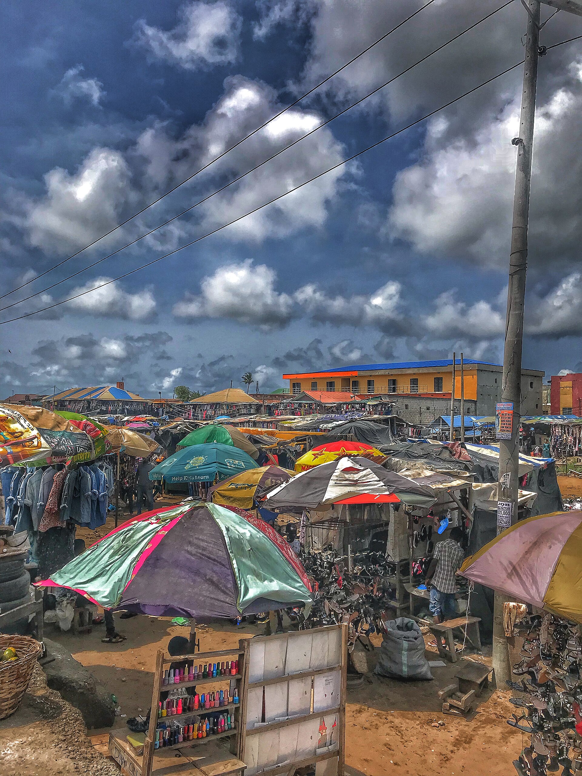 A busy street scene in Lagos